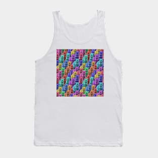 Multi-color funny cats Tank Top